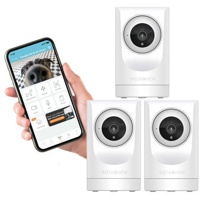 Purrsight 360° Smart App Pet Camera with Night Vision and 2 Way Audio 4pc Bundle